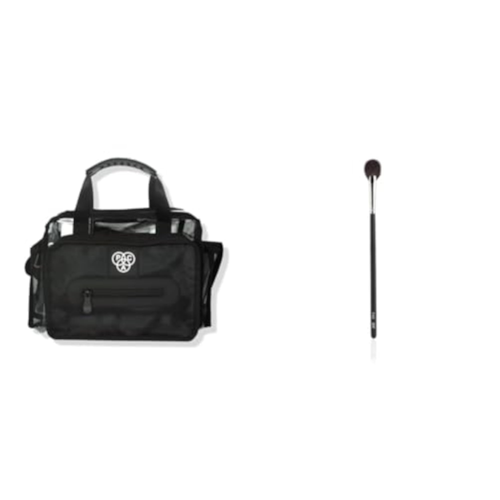 Makeup Trunk Bag with Adjustable Strap, Highlighter Brush